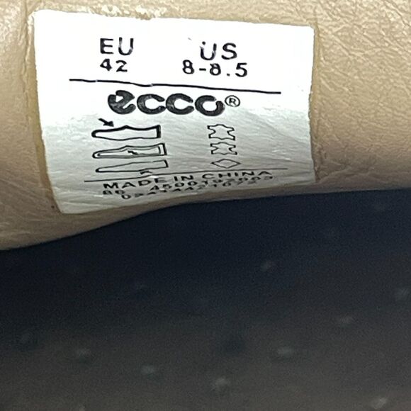 Ecco Fusion Loafers Men 8-8.5 Slip On Grained Leather Dark Brown Business Casual main image 9